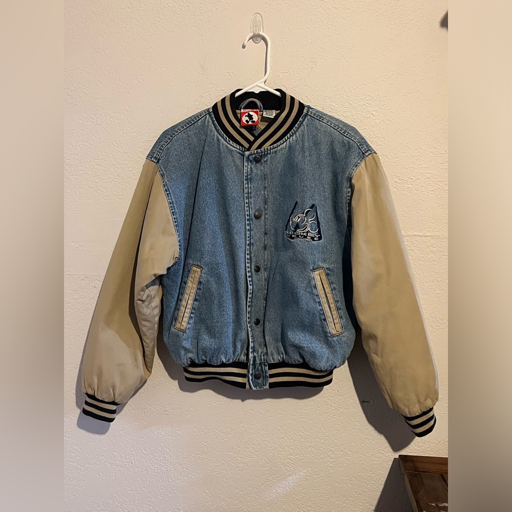 Vintage Mickey Mouse Disney Varsity Denim
Bomber Jacket
